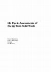 Research paper thumbnail of Life cycle assessment of energy from solid waste--part 1: general methodology and results