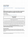 Maritime Security Cooperation in the Indian Ocean Region: Assessment of India’s Maritime Strategy to be the Regional “Net Security Provider” Cover Page