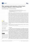 Research paper thumbnail of Water ‘Apartheid’ and the Significance of Human Rights Principles of Affirmative Action in South Africa