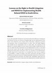 Research paper thumbnail of Lessons on the Right to Health Litigation and MDGS for Implementing Health Related SDGS in South Africa