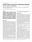 Research paper thumbnail of STCDB: Signal transduction classification database