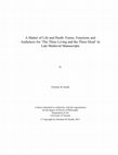 A Matter of Life and Death: Forms, Functions and Audiences for 'The Three Living and the Three Dead' in Late Medieval Manuscripts Cover Page