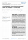 Research paper thumbnail of Effects of school resource officers on school crime and responses to school crime