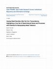 Research paper thumbnail of Varying Weed Densities Alter the Corn Transcriptome, Highlighting a Core Set of Weed-Induced Genes and Processes with Potential for Manipulating Weed Tolerance