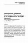 Research paper thumbnail of Innovativeness and Church Commitment: What Innovations Were Most Important During the Pandemic