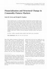 Financialization and Structural Change in Commodity Futures Markets Cover Page