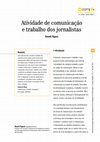 Atividade de comunicação e trabalho dos jornalistas Cover Page