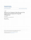 When to use volunteer labor resources? An organizational analysis for nonprofit management Cover Page