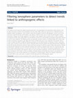 Filtering ionosphere parameters to detect trends linked to anthropogenic effects Cover Page