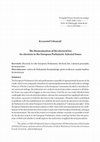 Research paper thumbnail of The Harmonization of the electoral law for elections to the European Parliament. Selected Issues