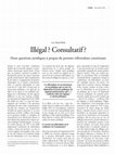 Illégal? Consultatif? Deux questions juridiques à propos du premier référendum constituant Cover Page