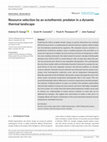 Research paper thumbnail of Resource selection by an ectothermic predator in a dynamic thermal landscape