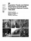 Research paper thumbnail of Population trends and habitat occurrence of forest birds on southern national forests, 1992-2004