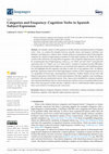 Research paper thumbnail of Categories and Frequency: Cognition Verbs in Spanish Subject Expression