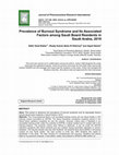 Prevalence of Burnout Syndrome and Its Associated Factors among Saudi Board Residents in Saudi Arabia, 2019 Cover Page