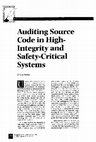 Auditing source code in high-integrity and safety-critical systems Cover Page