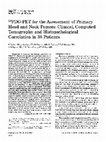 18 FDG-PET for the assessment of primary head and neck tumors: Clinical, computed tomography, and histopathological correlation in 38 patients Cover Page