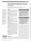 Feather bedding and childhood asthma associated with house dust mite sensitisation: a randomised controlled trial Cover Page