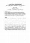 Research paper thumbnail of Where the Responsibility Lies: Party Strategies and Voter Disaffection the Case of New Labour