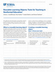 Research paper thumbnail of Reusable Learning Objects: Tools for Teaching in Nonformal Education