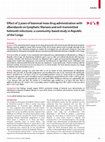 Research paper thumbnail of Effect of 3 years of biannual mass drug administration with albendazole on lymphatic filariasis and soil-transmitted helminth infections: a community-based study in Republic of the Congo