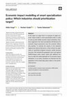 Research paper thumbnail of Economic Impact Modeling of Smart Specialization Policy. Which Industries should Prioritization target?