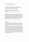 Research paper thumbnail of Evidence on the Performance of Canada/Europe Co-productions in Television and Film