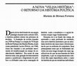 A nova" velha história": o retorno da história política Cover Page