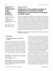 Research paper thumbnail of Identification of the oxidation products of cysteamine and cystamine by CE-MS interfaced by a noncommercial electrospray ionization source