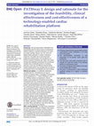 Research paper thumbnail of PATHway I: design and rationale for the investigation of the feasibility, clinical effectiveness and cost-effectiveness of a technology-enabled cardiac rehabilitation platform