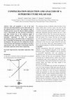 Research paper thumbnail of CONFIGURATION SELECTION AND ANALYSIS OF A SUPERSTRUCTURE SOLAR SAIL