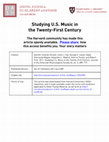 Studying U.S. Music in the Twenty-First Century Cover Page