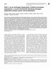 Research paper thumbnail of DAX-1, as an androgen-target gene, inhibits aromatase expression: a novel mechanism blocking estrogen-dependent breast cancer cell proliferation