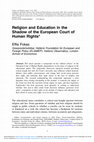 Religion and Education in the Shadow of the European Court of Human Rights Cover Page