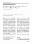 Research paper thumbnail of Standardized diet compositions and trophic levels of skates (Chondrichthyes: Rajiformes: Rajoidei)