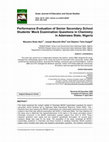 Performance Evaluation of Senior Secondary School Students' Mock Examination Questions in Chemistry in Adamawa State, Nigeria Cover Page