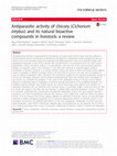 Antiparasitic activity of chicory (Cichorium intybus) and its natural bioactive compounds in livestock: a review Cover Page