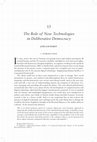 Research paper thumbnail of The role of new technologies in deliberative democracy