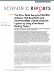 The Bitter Taste Receptor TAS2R16 Achieves High Specificity and Accommodates Diverse Glycoside Ligands by using a Two-faced Binding Pocket Cover Page