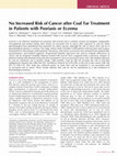 Research paper thumbnail of No increased risk of cancer after coal tar treatment in patients with psoriasis or eczema