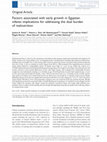 Research paper thumbnail of Factors associated with early growth in Egyptian infants: implications for addressing the dual burden of malnutrition