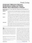 Research paper thumbnail of Urodynamic Differences Between Dysfunctional Voiding and Primary Bladder Neck Obstruction in Women