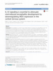 IL-33 signaling is essential to attenuate viral-induced encephalitis development by downregulating iNOS expression in the central nervous system Cover Page