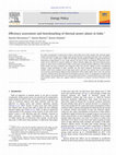 Research paper thumbnail of Efficiency assessment and benchmarking of thermal power plants in India