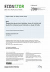 Research paper thumbnail of Supportive government policies, locus of control and student’s entrepreneurial intensity: a study of India