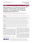 Research paper thumbnail of High frequencies of F1534C and V1016I kdr mutations and association with pyrethroid resistance in Aedes aegypti from Somgandé (Ouagadougou), Burkina Faso