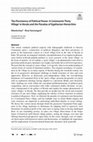 Research paper thumbnail of The Persistence of Political Power: A Communist 'Party Village' in Kerala and the Paradox of Egalitarian Hierarchies