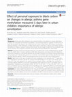 Research paper thumbnail of Effect of personal exposure to black carbon on changes in allergic asthma gene methylation measured 5 days later in urban children: importance of allergic sensitization