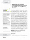 Research paper thumbnail of High-viscosity glass-ionomer vs. composite resin restorations in persons with disability: Five-year follow-up of clinical trial