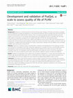 Development and validation of PozQoL: a scale to assess quality of life of PLHIV Cover Page